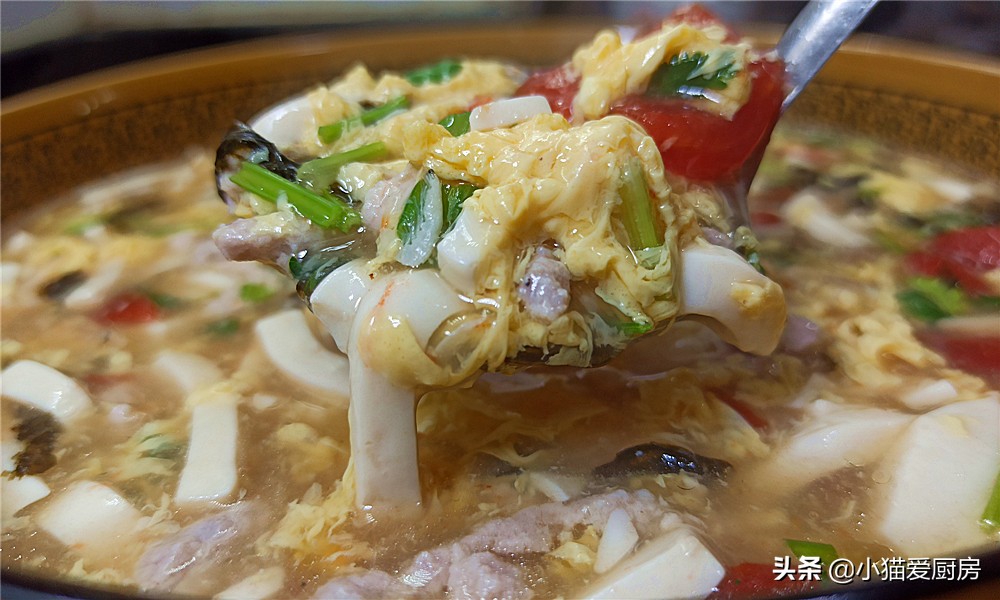 粉皮豆腐肉丝怎样烧最对老人胃口,西红柿豆腐豆芽肉丝汤做法大全