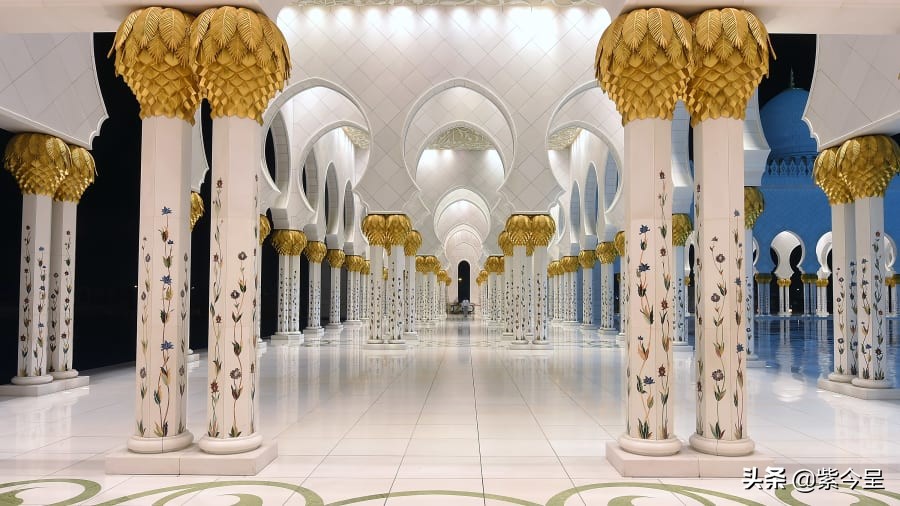 阿联酋阿布扎比最奢华的清真寺,世界上最豪华的清真寺阿布扎比
