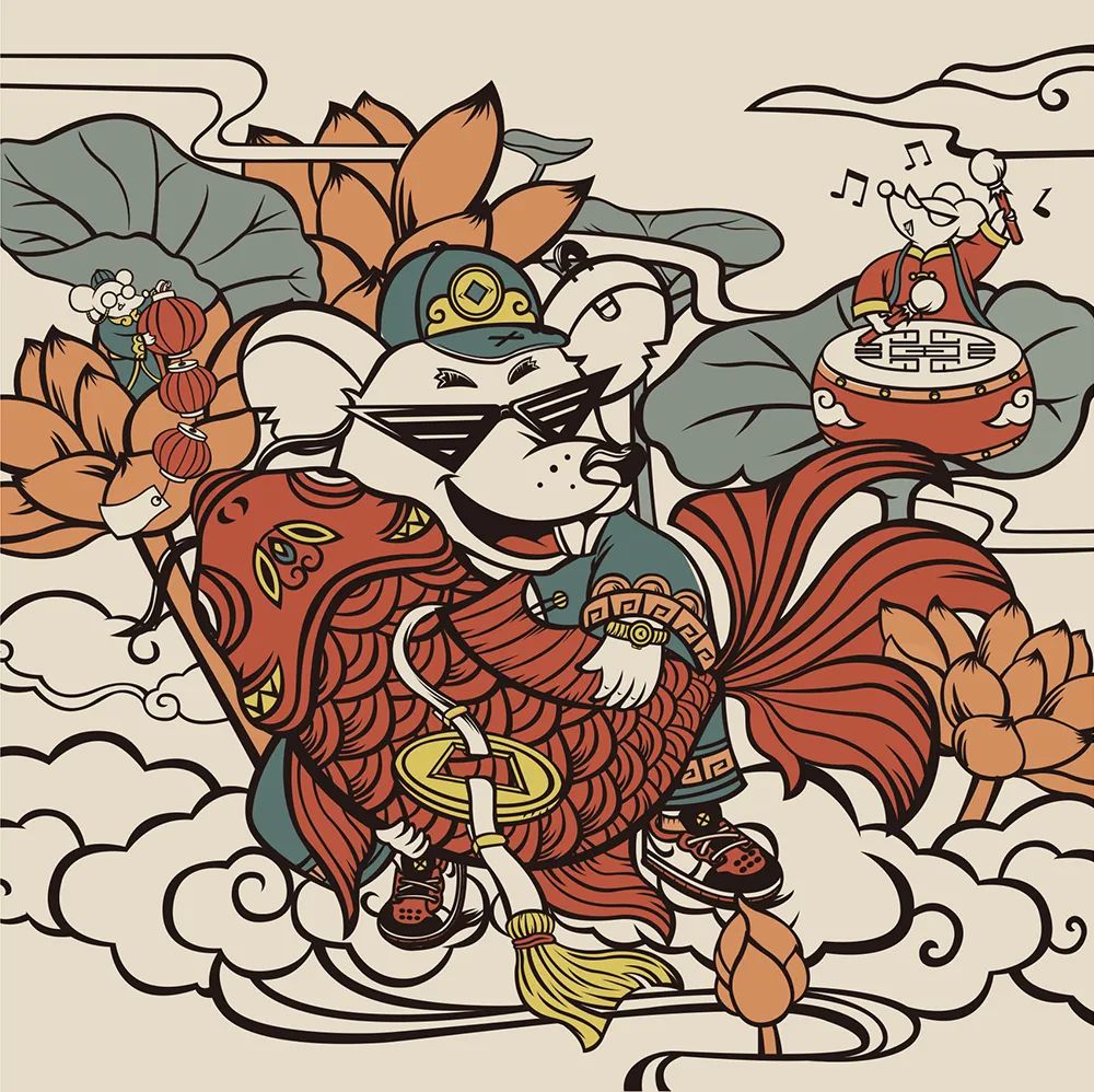 国潮风海报创意设计,国潮插画手绘初学者入门教程