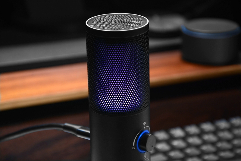 噬菌体外形，双指向模式，RGB背光，雷柏VS500电竞麦克风开箱