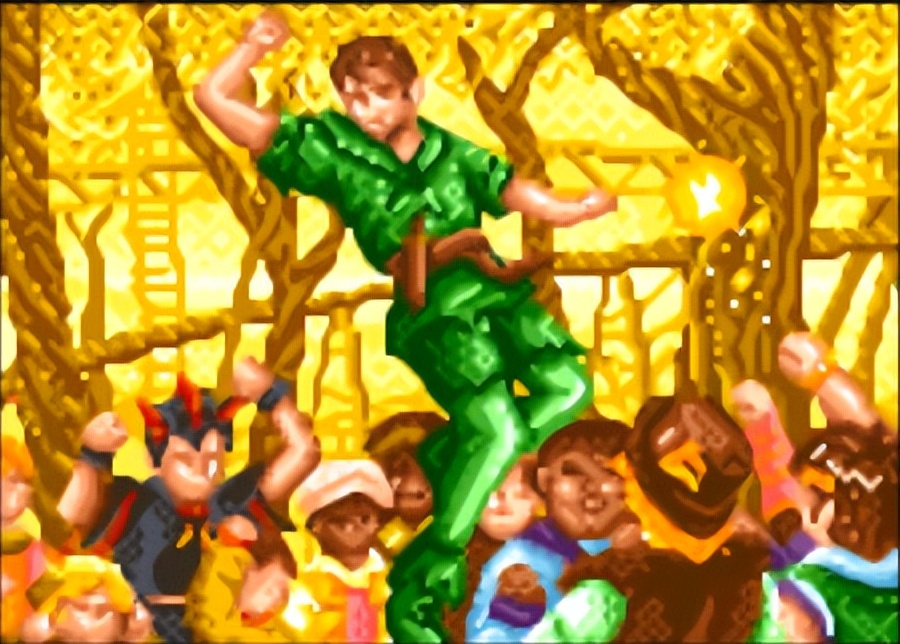 经典街机游戏铁钩船长boss,小飞侠彼得潘和铁钩船长