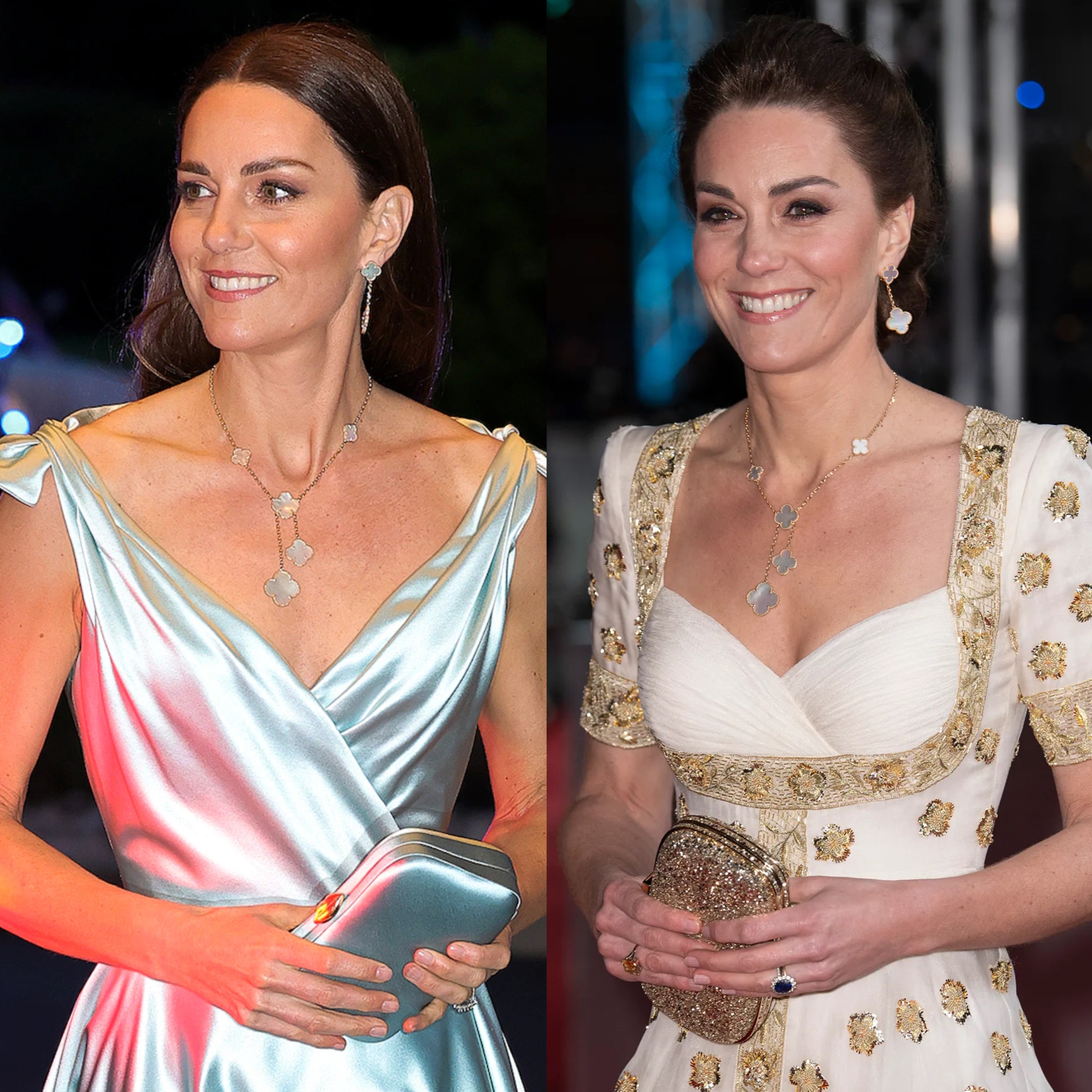 凯特王妃终于放开手脚，戴万元珠宝出席音乐会，夏洛特穿白裙好靓