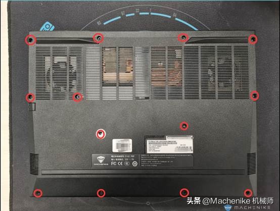 机械师17.3寸笔记本拆后盖,机械师i9游戏本测试
