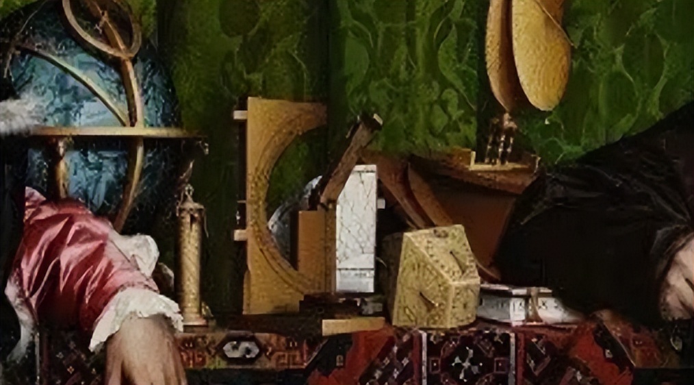 荷尔拜因怎样巧妙的运用色彩和光影，才营造出一种庄严的氛围？