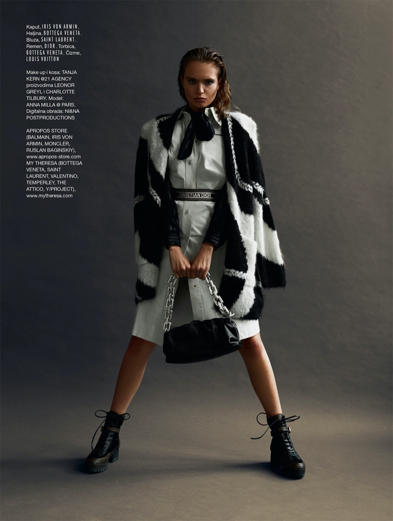 德国超模安娜·米拉（AnnaMilaGuyenz）拍摄的时尚杂志