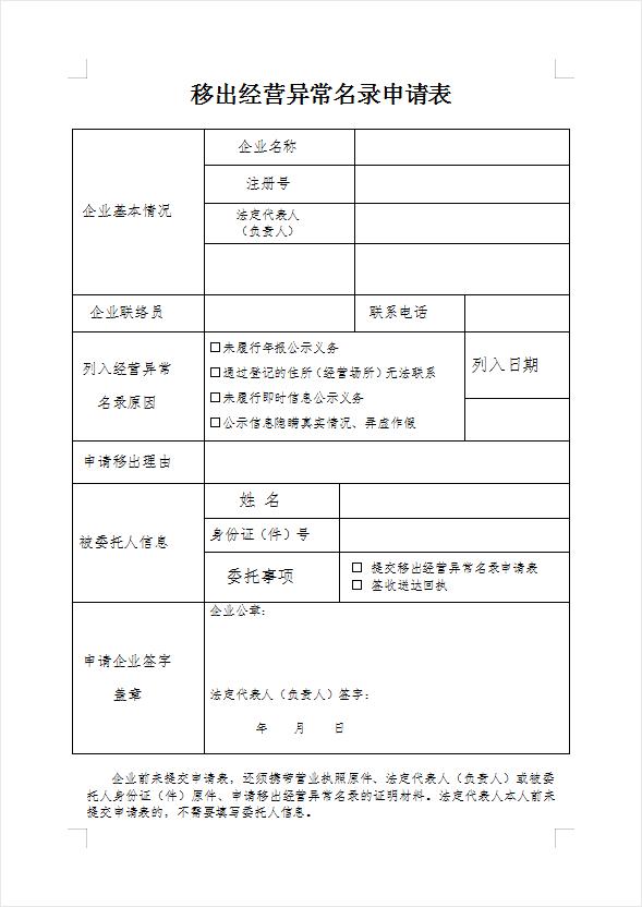 工商地址异常怎么解除,解除工商异常需要几天