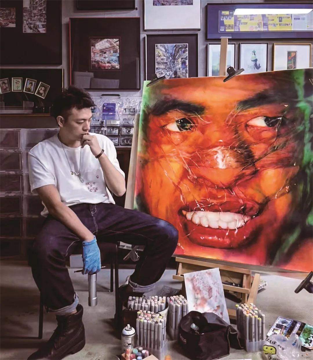 马克笔手绘风景重庆,东北一小伙手绘魔性地图