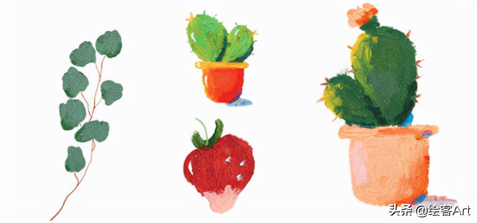 治愈了一切的不可爱图片,油画棒森系小清新插画