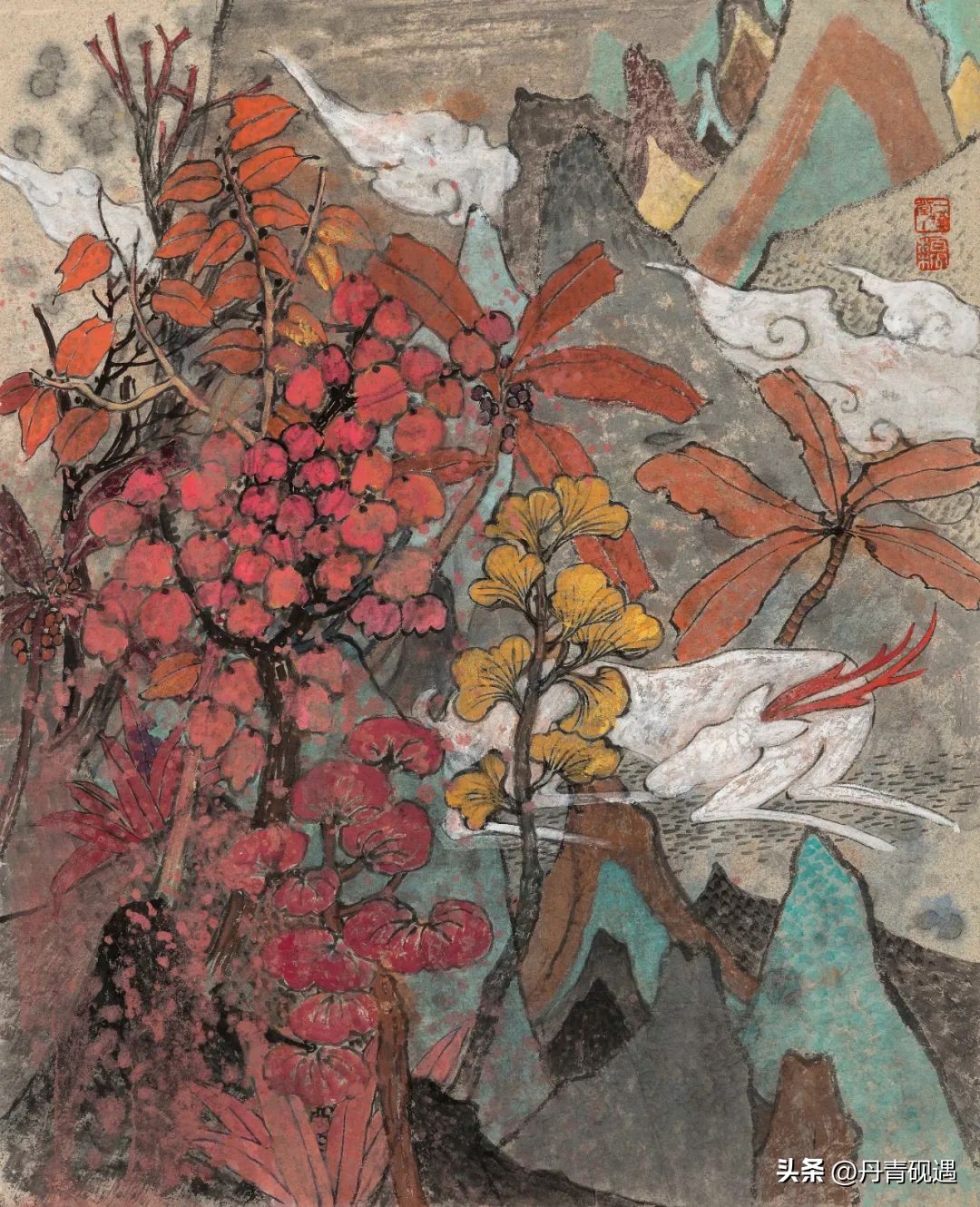 当代山水重彩画名家,张姝山水画