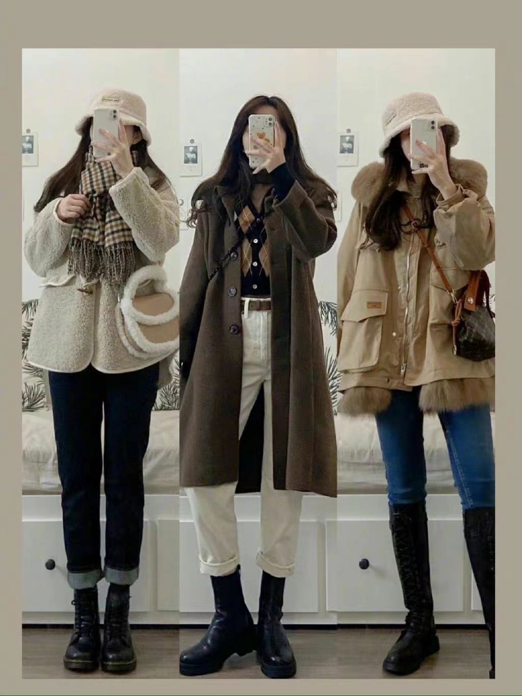 冬天穿衣风格图片,冬天简单的衣服穿出高级感