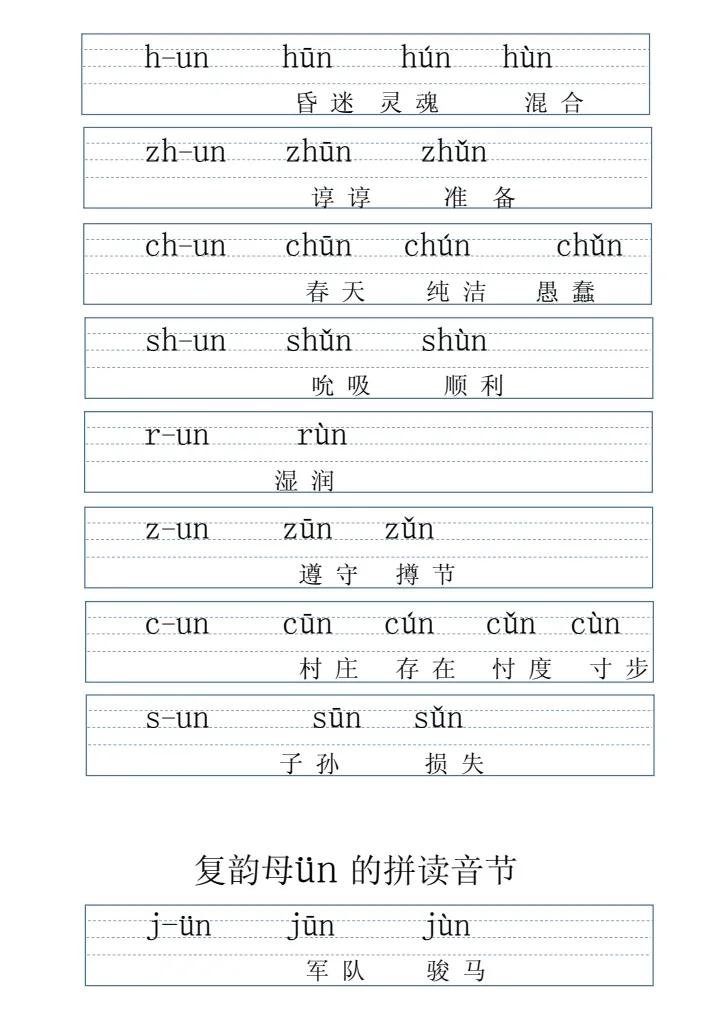 拼音字母表带拼读的,拼音表图打印版