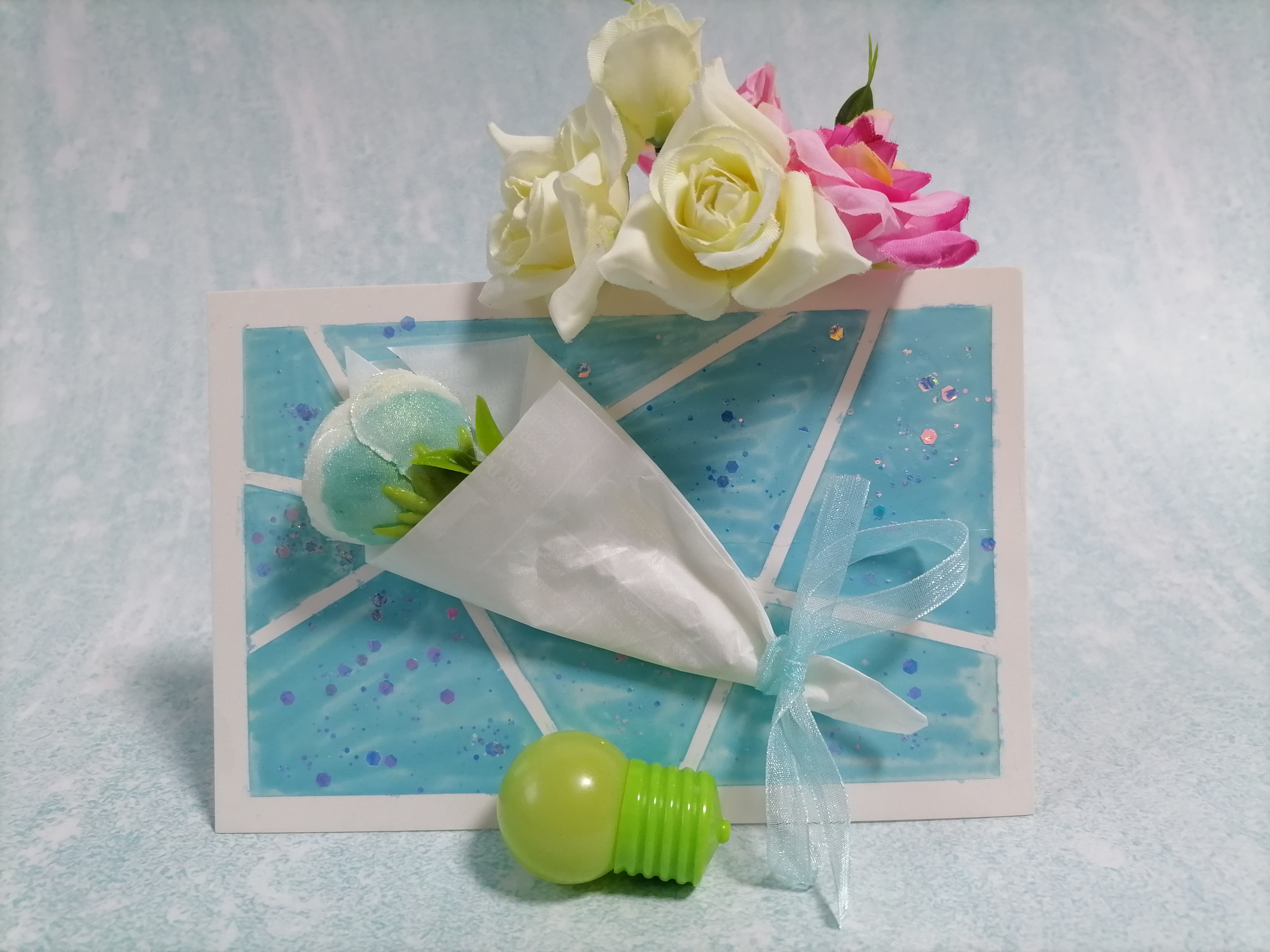 花朵创意手工拼贴画,创意手工玫瑰花贴纸画