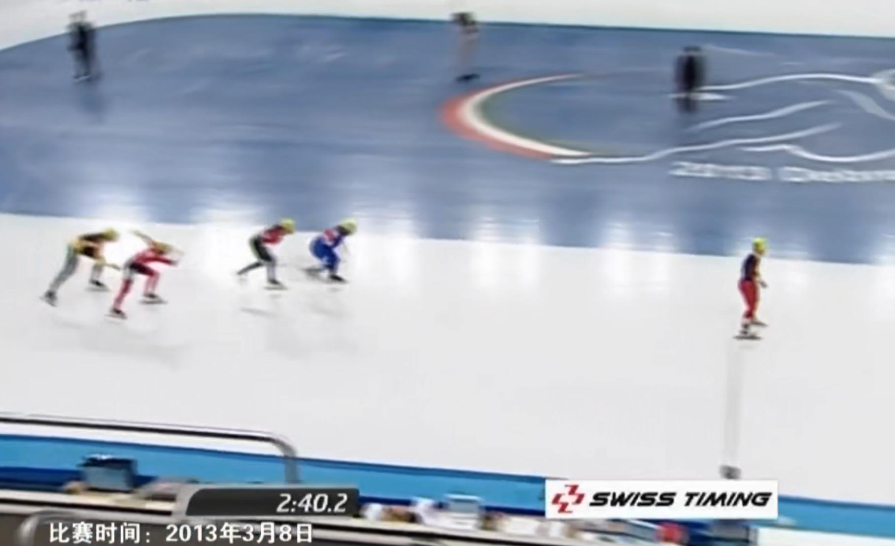 回顾王濛全程背手夺冠,王濛全程背手夺冠集锦