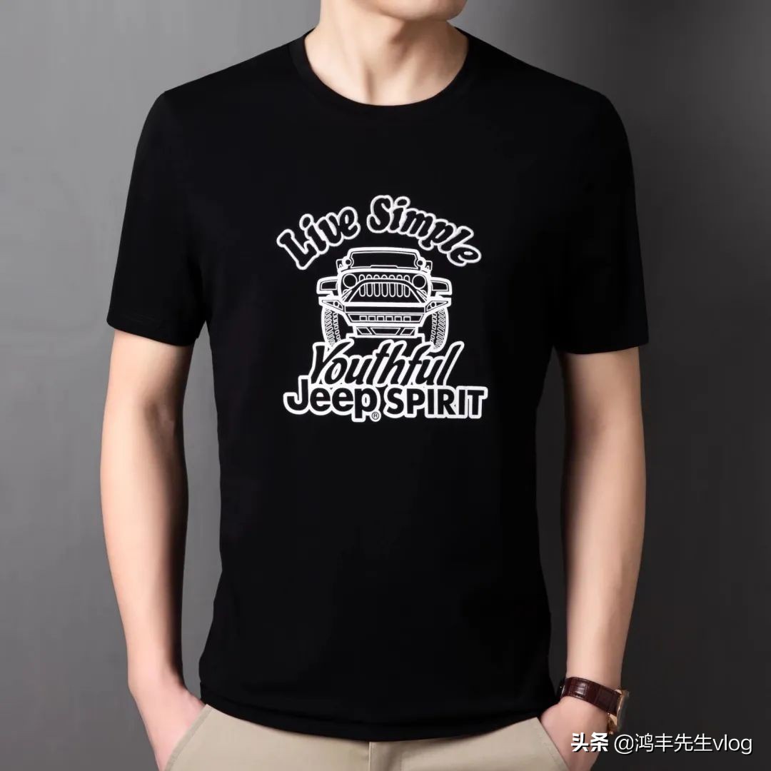 jeep短袖t恤专卖店男装翻领,jeep短袖t恤男纯棉官方正品