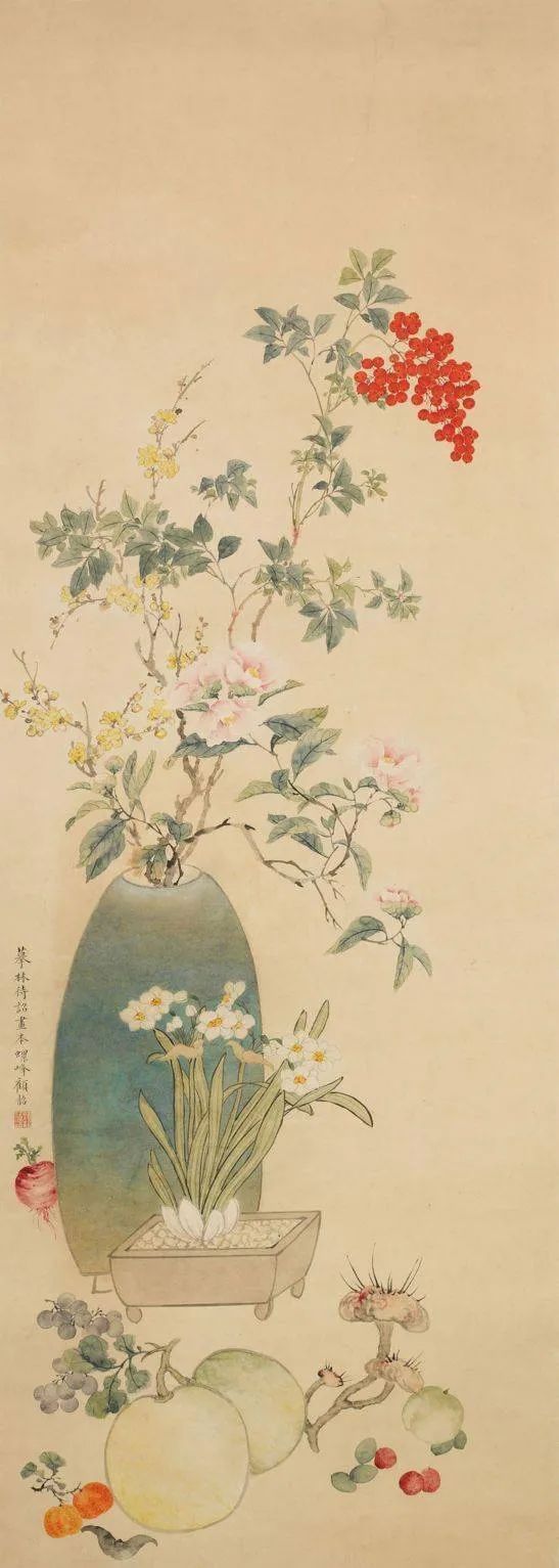 岁朝清供图都画的什么有什么寓意,中国文人画岁朝清供图