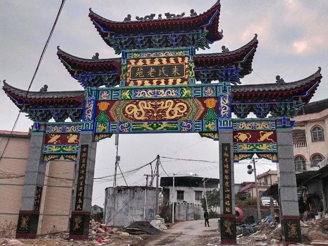 水泥仿古建筑牌楼制作,古建石雕牌坊牌楼门楼