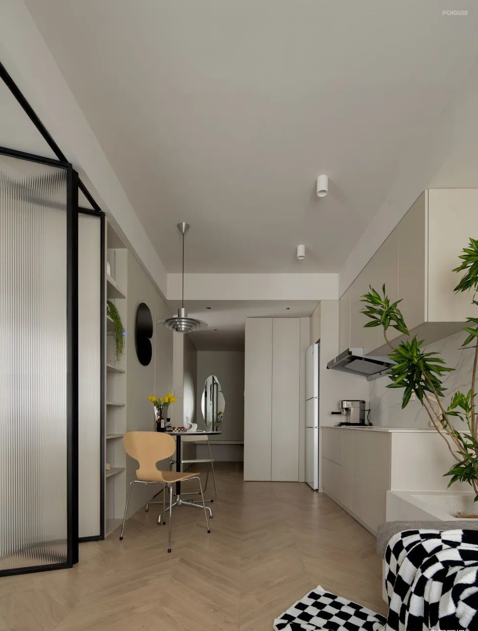 63平两室一厅欧美风,42平米一室一厅装出法式奶油风