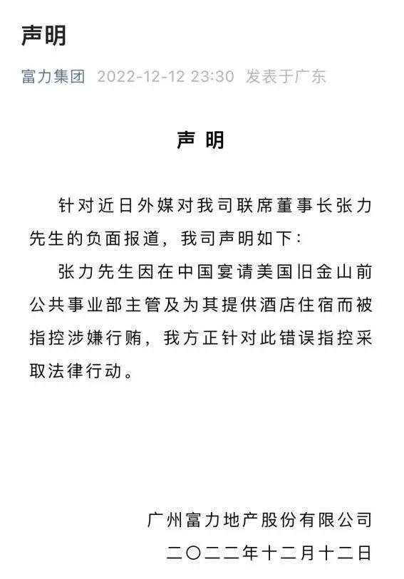 富力地产张力,张力案件