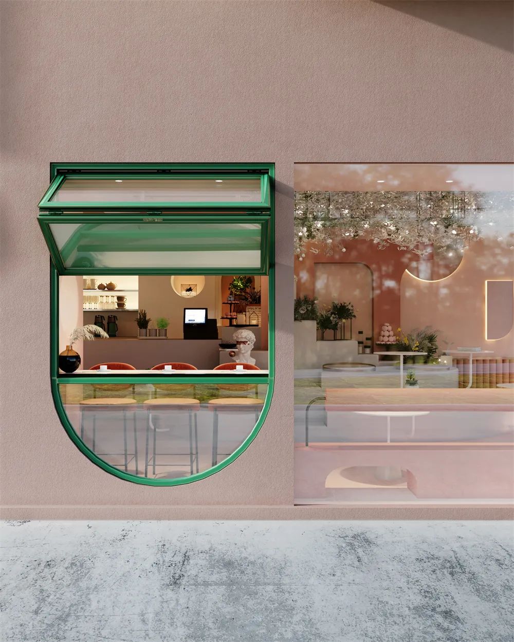 日式甜品店设计,法式甜品店设计效果图