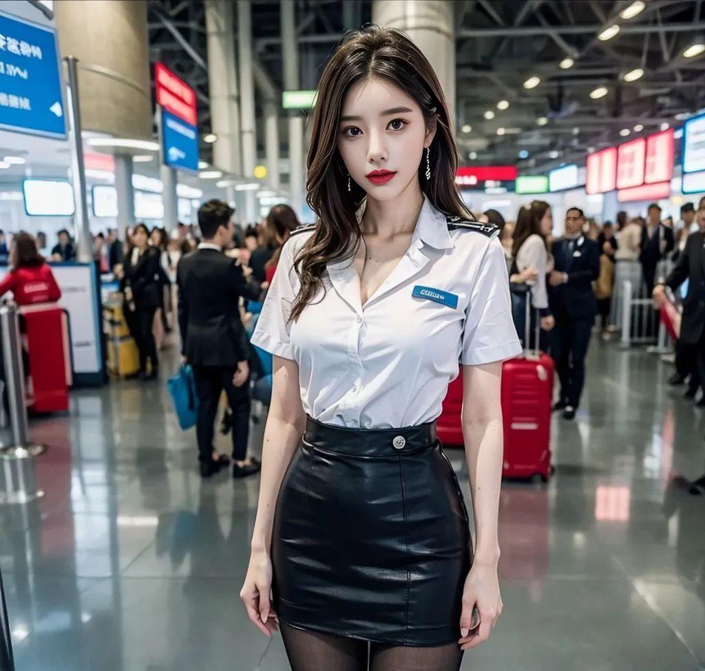 高空制服诱惑：迷人空姐展现女性魅力