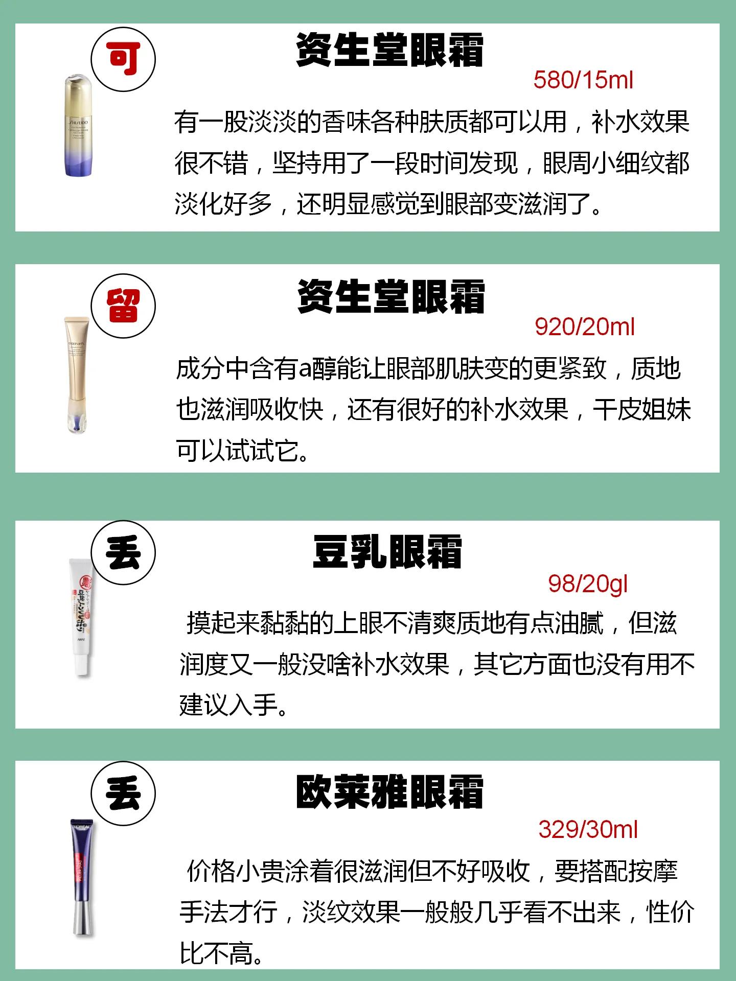 学生党平价爱用化妆品,40-50岁最适合的平价眼霜欧莱雅