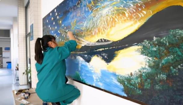 初中学校黑板报画,初中生黑板报走红