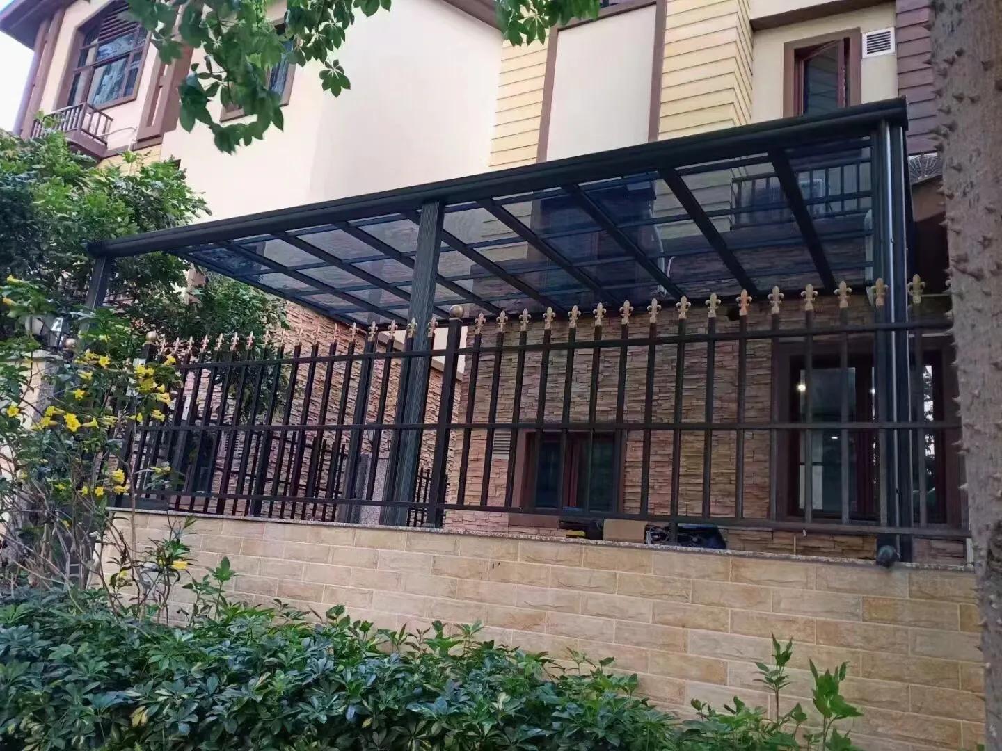 雨棚遮阳聚碳酸酯板,聚碳酸酯板雨棚下雨天响声