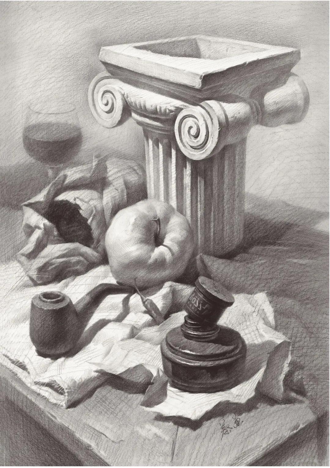 素描暗部画糊了,素描静物暗部该重到什么程度