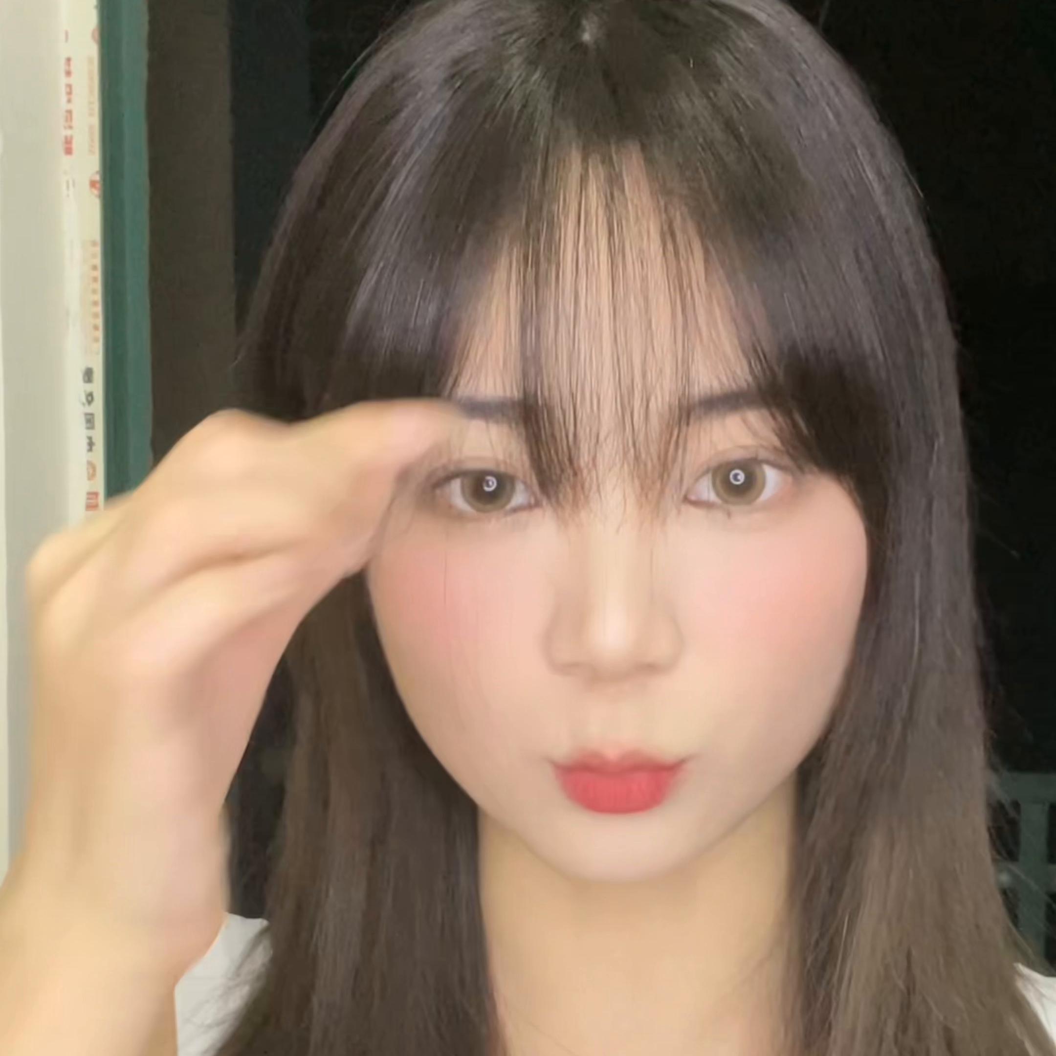 头顶补发片修剪刘海,厚刘海补发片遮盖头顶