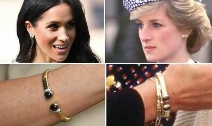梅根凯特皇室造型,梅根黄金首饰