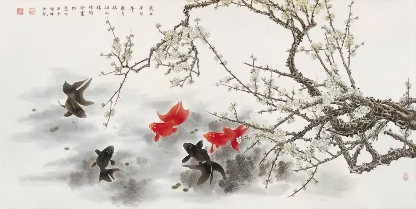 工笔画金鱼图片欣赏,金鱼工笔画精品欣赏