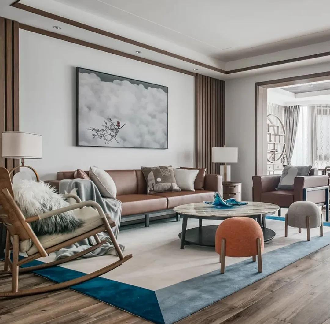 新中式风格装修120平米左右的房子,大平层新中式200-300平装修效果图