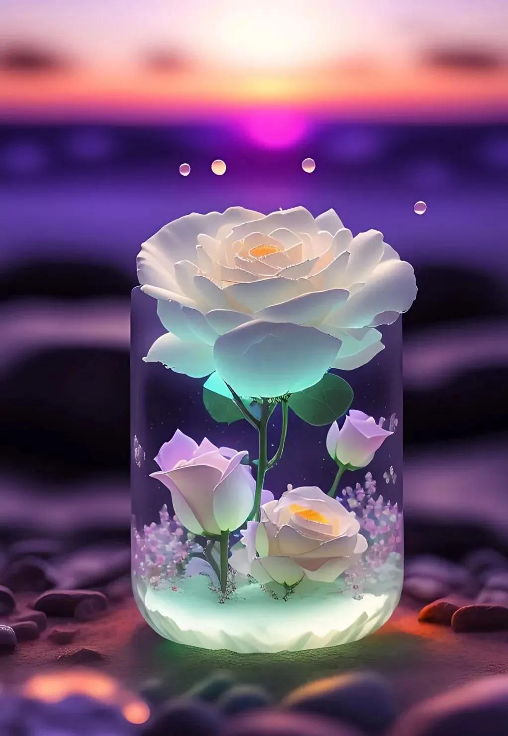 水晶玫瑰花之恋,水晶之恋花朵