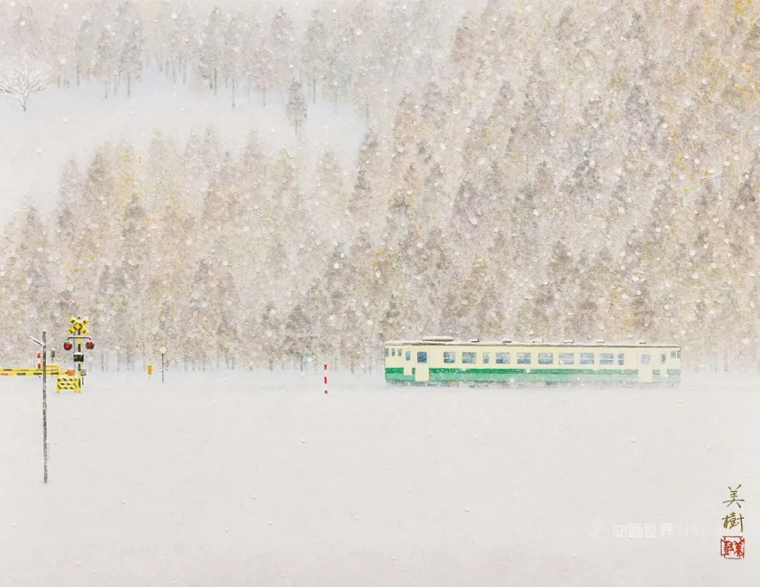 野地美树子手绘油画,日本画家奈良美智作品图