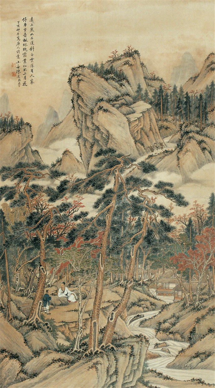 山水画意境与诗句,诗意山水画意境