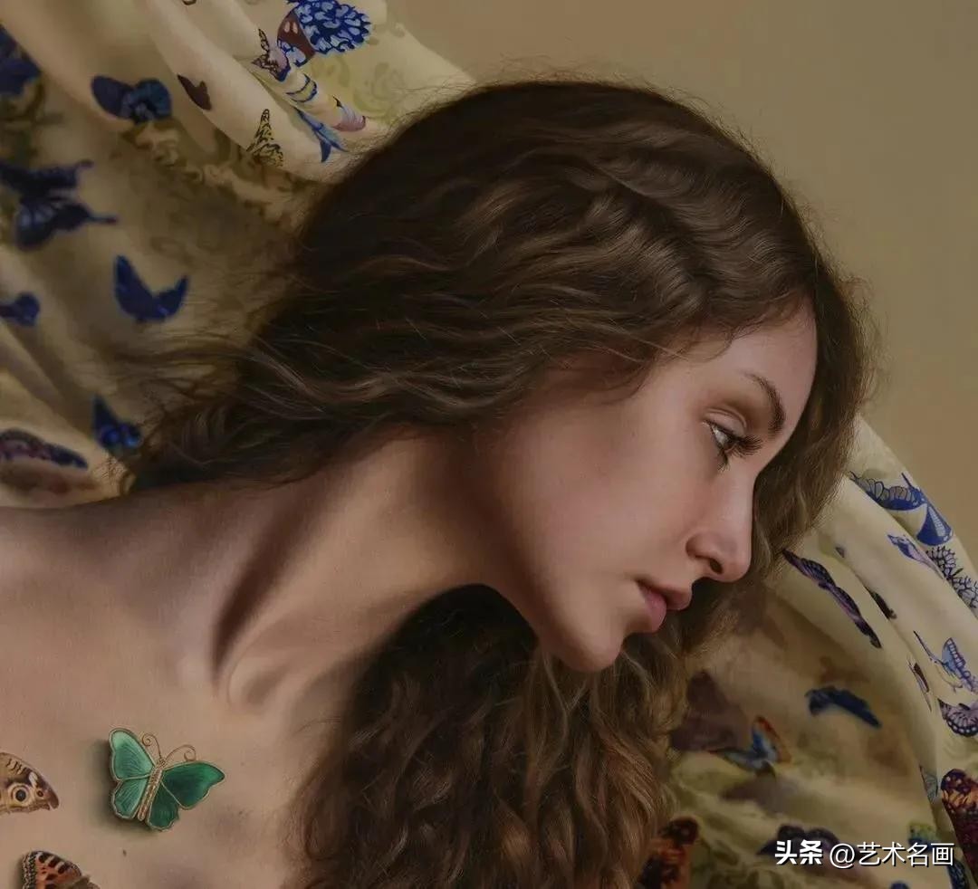 布格罗油画人物高清作品图文,马可格拉西超写实油画图片