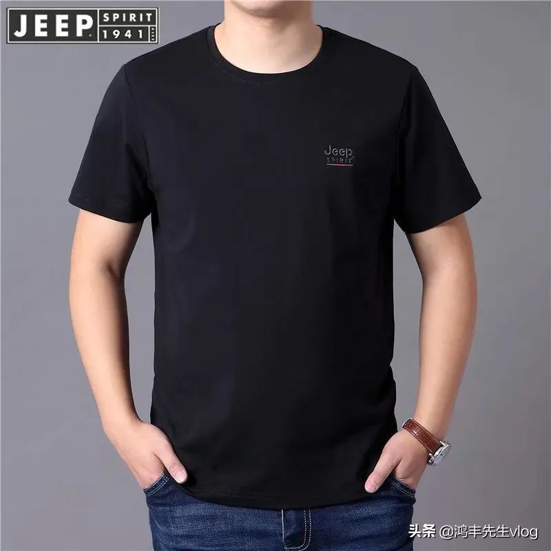 jeep短袖t恤专卖店男装翻领,jeep短袖t恤男纯棉官方正品