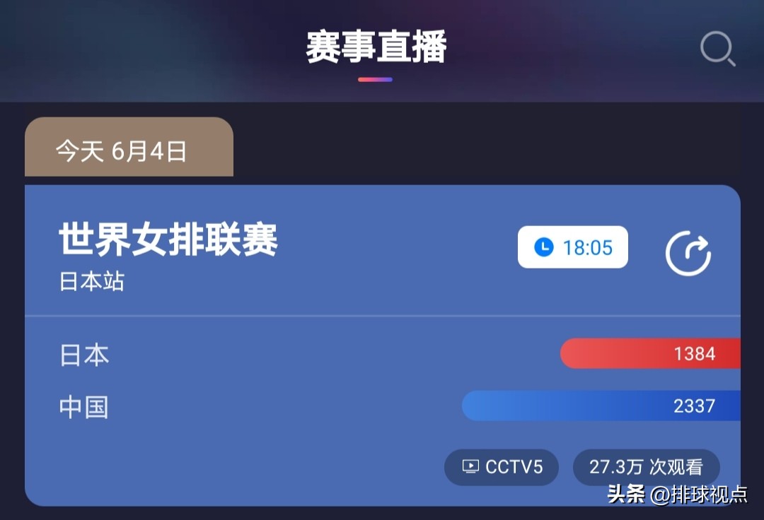cctv5直播中日女排决赛,中国女排vs日本李盈莹