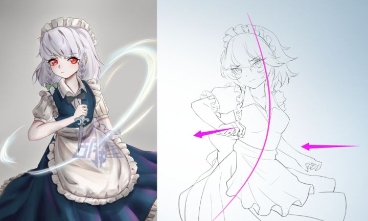 人物头发画法女生长发漫画,漫画人物高跟鞋画法小视频