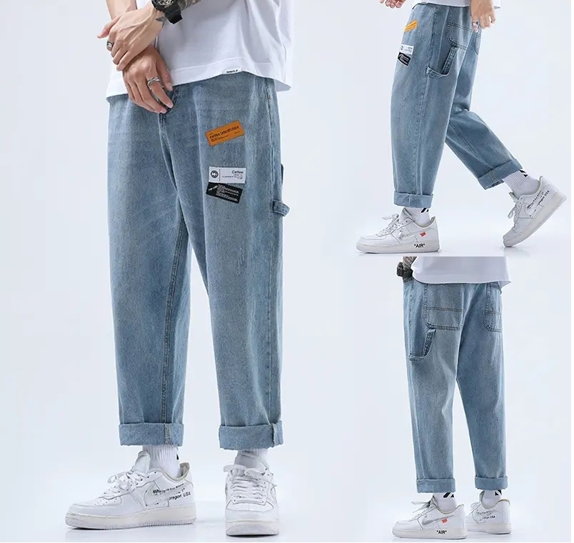 牛仔裤男款怎么选穿起来显高,男牛仔裤怎么选面料