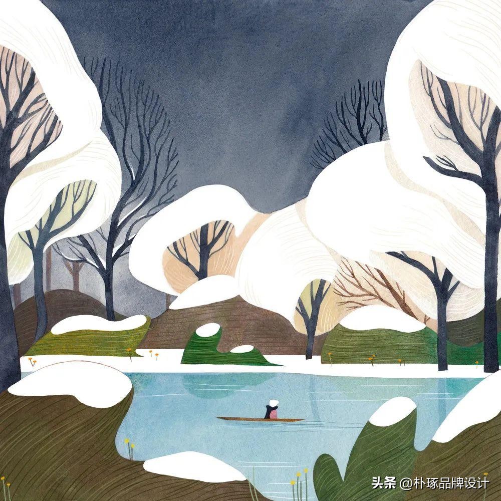 有深度意境的插画,如此清新淡雅的插画太有美感了