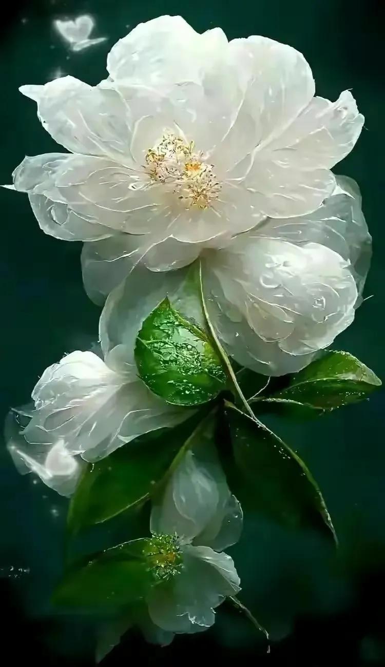 梦幻蓝色水晶花,梦幻玻璃水晶花