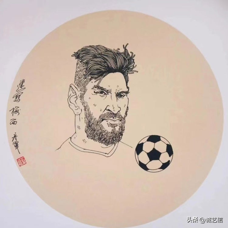 梅西拿着美洲杯来卡塔尔的漫画,梅西世界杯头像漫画