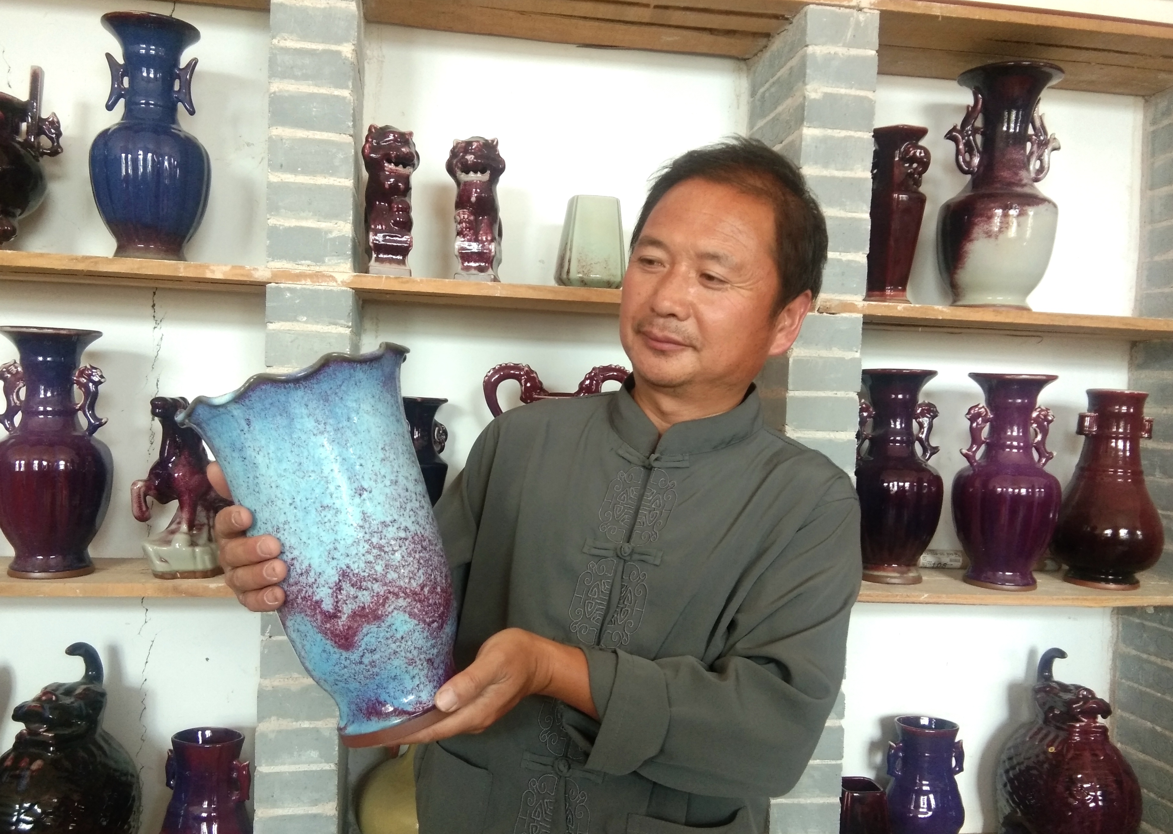朱国军视频,煤烧钧瓷技艺