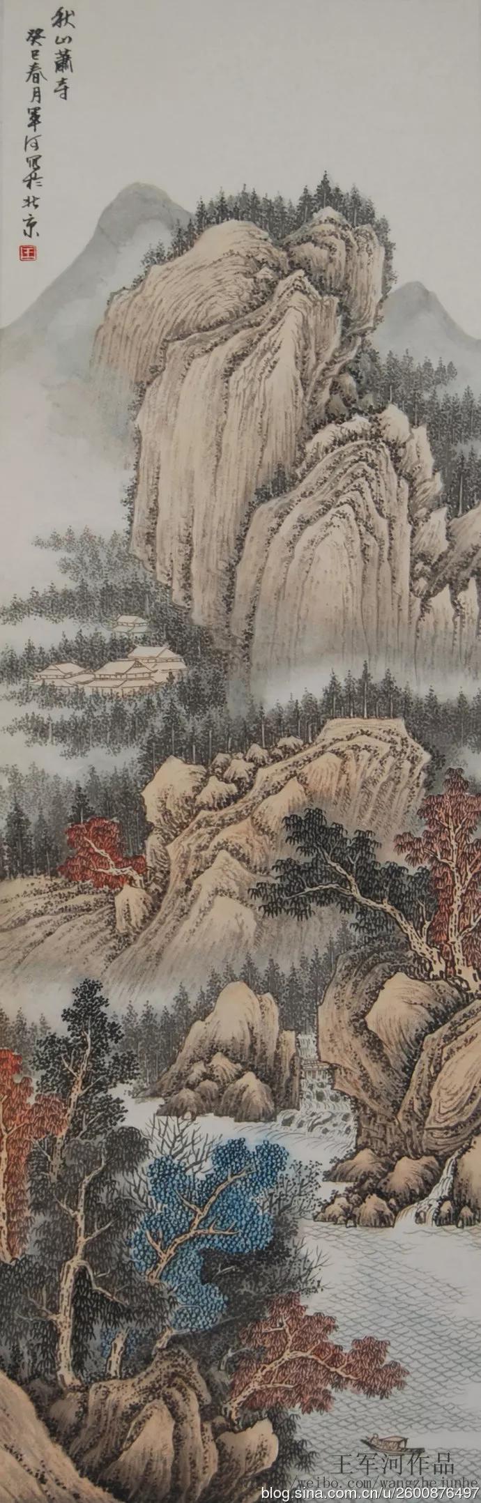 寓意好的庭院名家山水画欣赏,画川江山水画名家