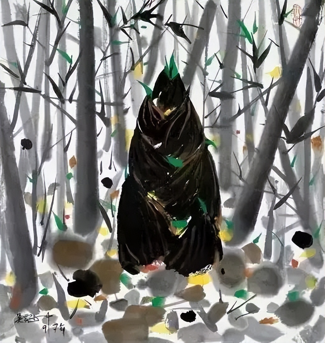 画画难画,吴冠中的竹画作品欣赏
