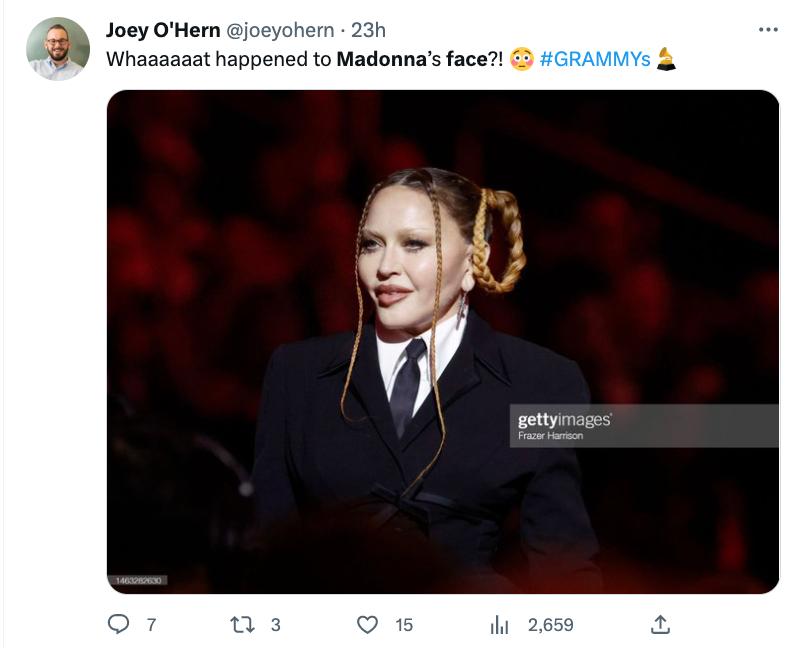 天哪!这是天后麦当娜吗?怎么变成了这个鬼样?