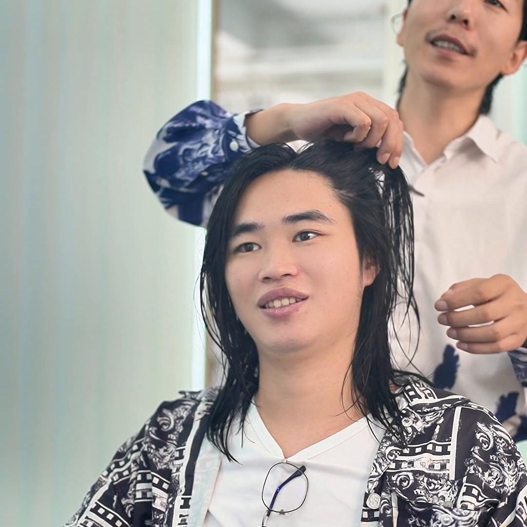 男生想留长发过渡阶段怎么烫发,男生长发型烫发教程