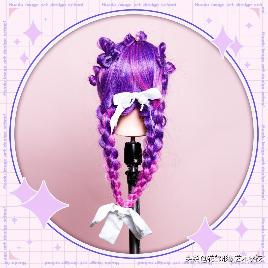 唯美学生编发教程,学化妆学美甲来花都