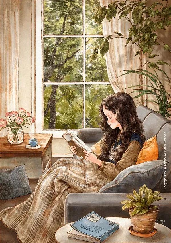 春日美景插画,春日节气插画